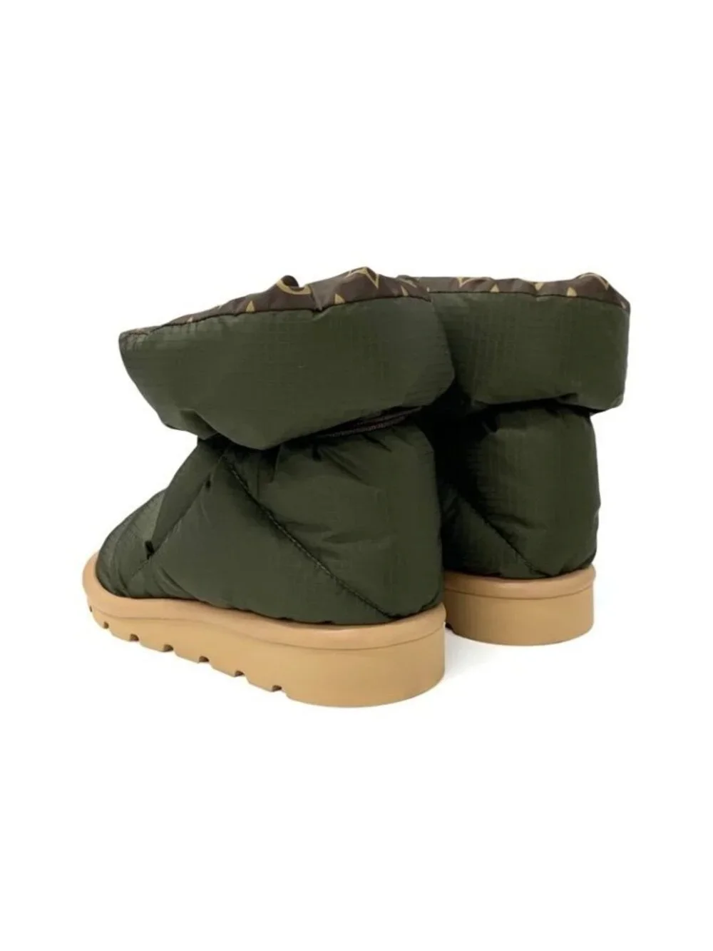 Louis Vuitton Pillow Line Monogram Boots Short Shoes Nylon Khaki Brown - Picture 5 of 10